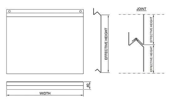 Lamella Cor-Ten 20 drawing Lamella Cor-Ten 20 drawing