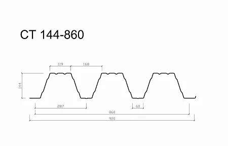 Несущий профлист СТ 144-860