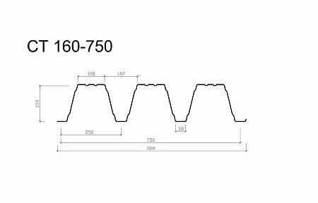 Несущий профлист СТ 160-750