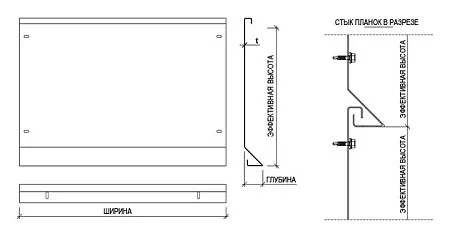 Фасадные планки Ruukki Lamella sharp 45