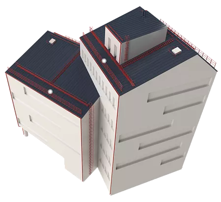 Кровельное ограждение Н=0,6 м/1,1м на фальцевую кровлю